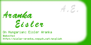 aranka eisler business card